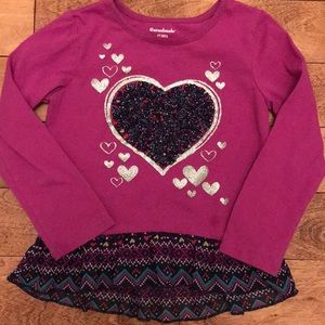 Long sleeve peplum shirt, 4T